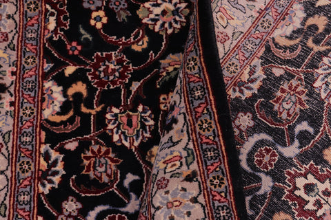 handmade Traditional Abasi Afsha Black Gray Hand Knotted RECTANGLE 100% WOOL area rug 3x5