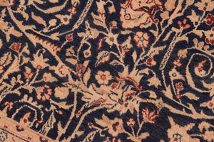 handmade Transitional Harriss Blue Rose Hand Knotted RECTANGLE 100% WOOL area rug 8x10