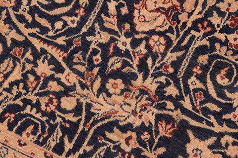 handmade Transitional Harriss Blue Rose Hand Knotted RECTANGLE 100% WOOL area rug 8x10
