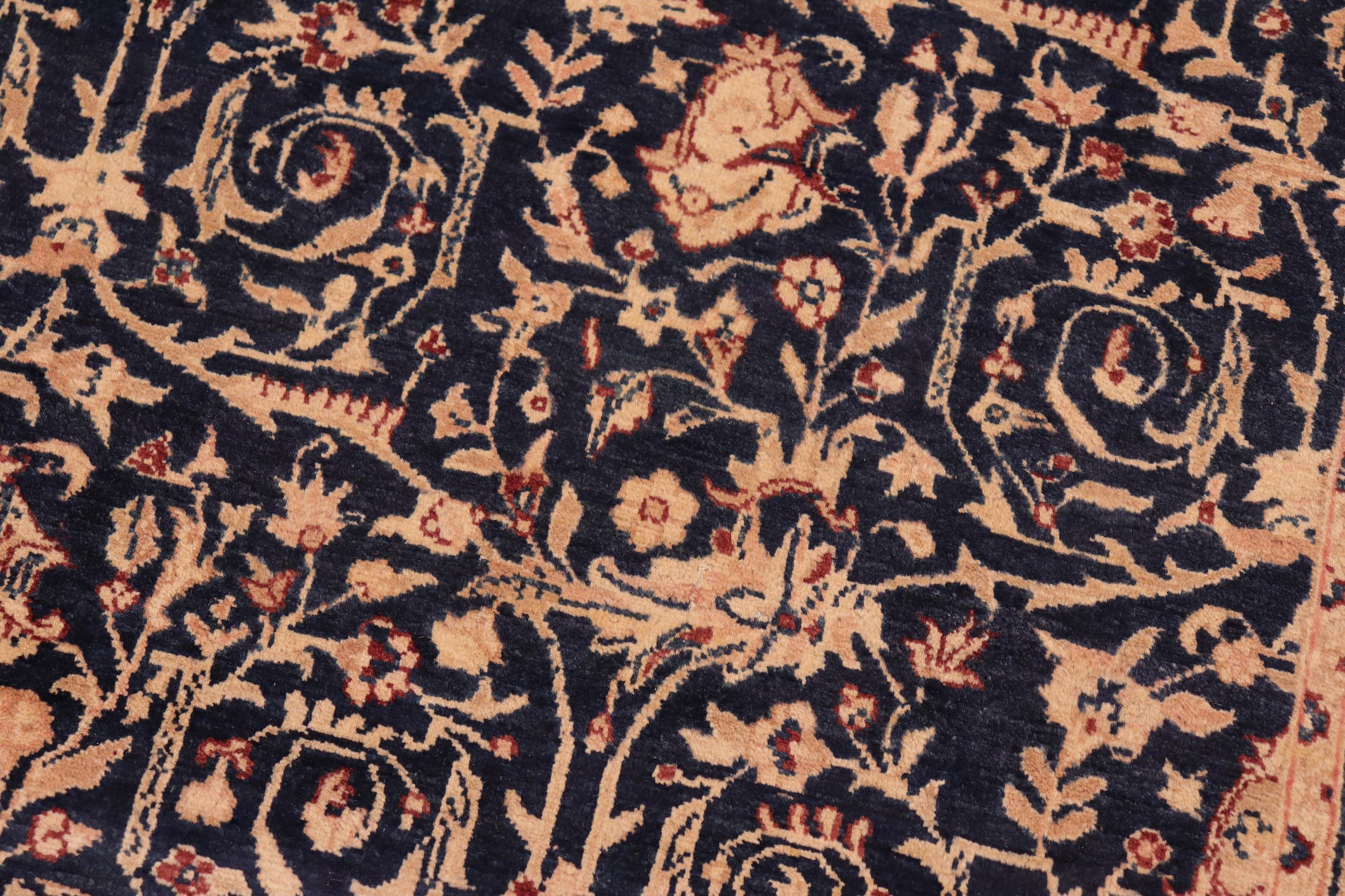 handmade Transitional Harriss Blue Rose Hand Knotted RECTANGLE 100% WOOL area rug 8x10
