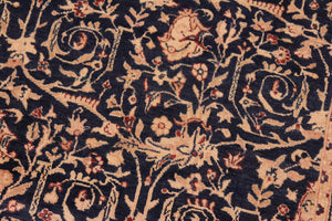 handmade Transitional Harriss Blue Rose Hand Knotted RECTANGLE 100% WOOL area rug 8x10