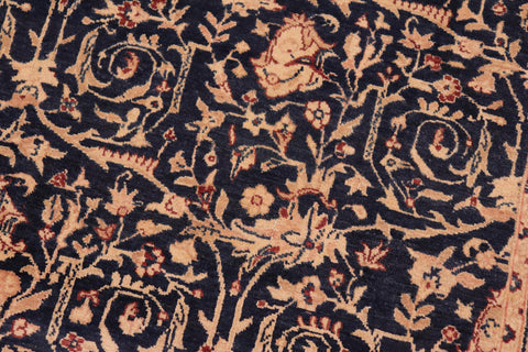 handmade Transitional Harriss Blue Rose Hand Knotted RECTANGLE 100% WOOL area rug 8x10