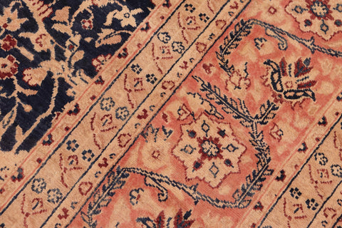 handmade Transitional Harriss Blue Rose Hand Knotted RECTANGLE 100% WOOL area rug 8x10