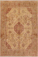 handmade Traditional Kafkaz Tan Gray Hand Knotted RECTANGLE 100% WOOL area rug 8 x 10