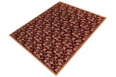 handmade Transitional Kafkaz Red Tan Hand Knotted RECTANGLE 100% WOOL area rug 8 x 11