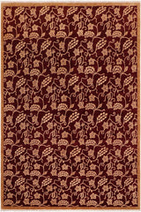 handmade Transitional Kafkaz Red Tan Hand Knotted RECTANGLE 100% WOOL area rug 8 x 11