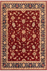 handmade Traditional Kafkaz Red Blue Hand Knotted RECTANGLE 100% WOOL area rug 8 x 10