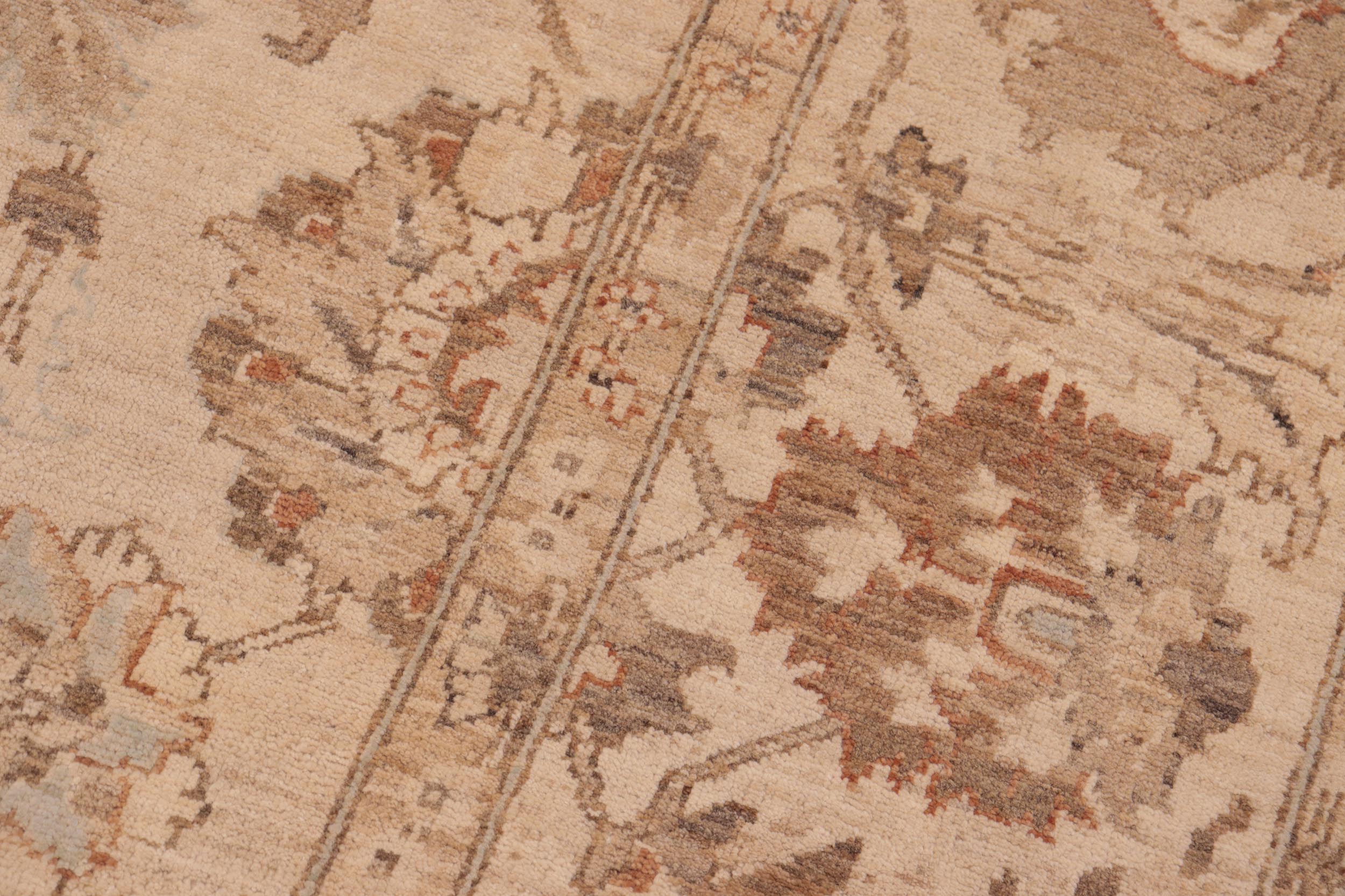 handmade Transitional Kafkaz Tan Brown Hand Knotted RECTANGLE 100% WOOL area rug 8' x 10'