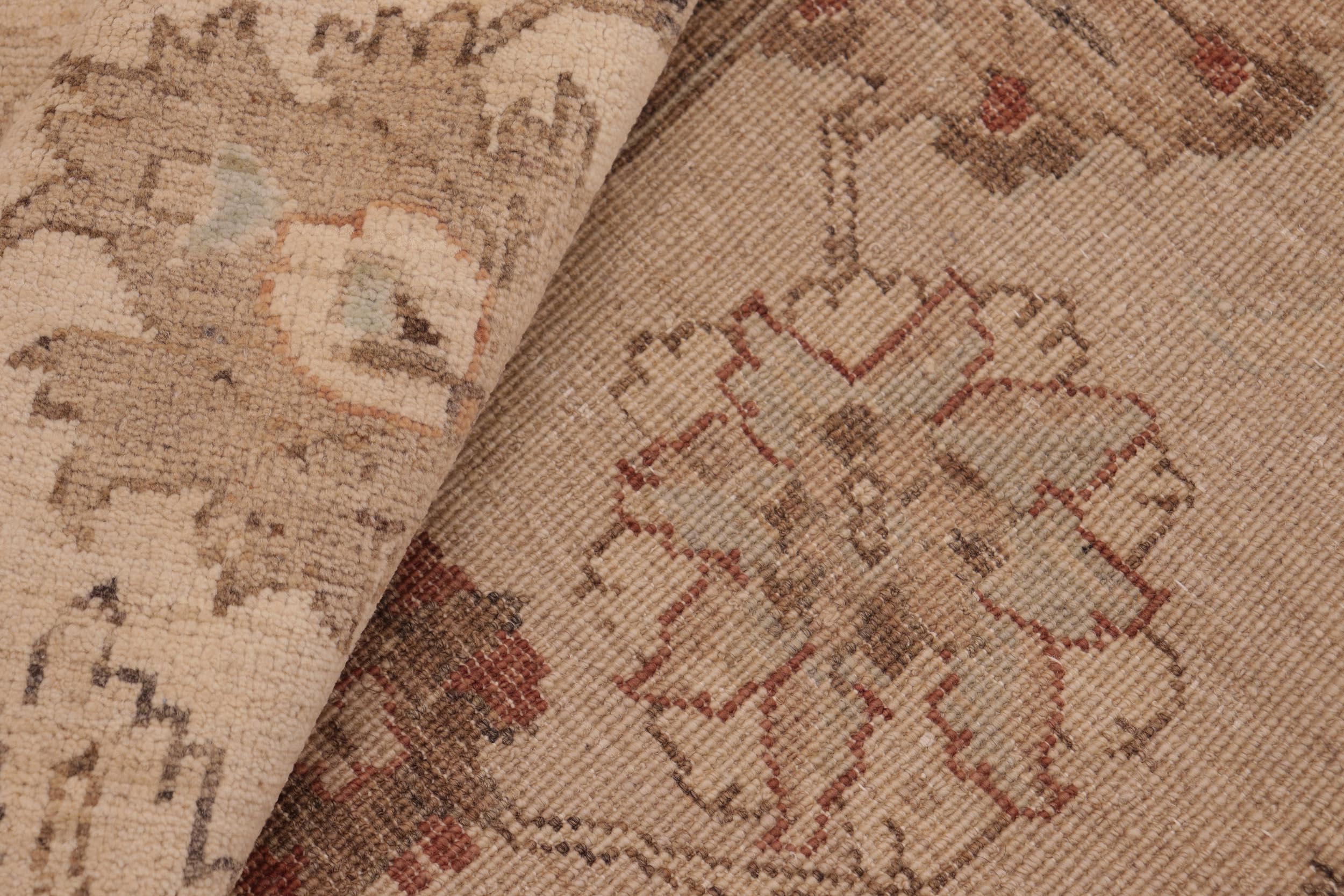 handmade Transitional Kafkaz Tan Brown Hand Knotted RECTANGLE 100% WOOL area rug 8' x 10'