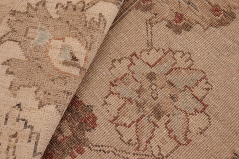 handmade Transitional Kafkaz Tan Brown Hand Knotted RECTANGLE 100% WOOL area rug 8' x 10'