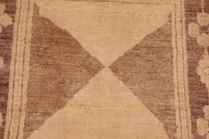 handmade Transitional Kafkaz Brown Tan Hand Knotted RECTANGLE 100% WOOL area rug 8' x 10'