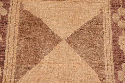 handmade Transitional Kafkaz Brown Tan Hand Knotted RECTANGLE 100% WOOL area rug 8' x 10'