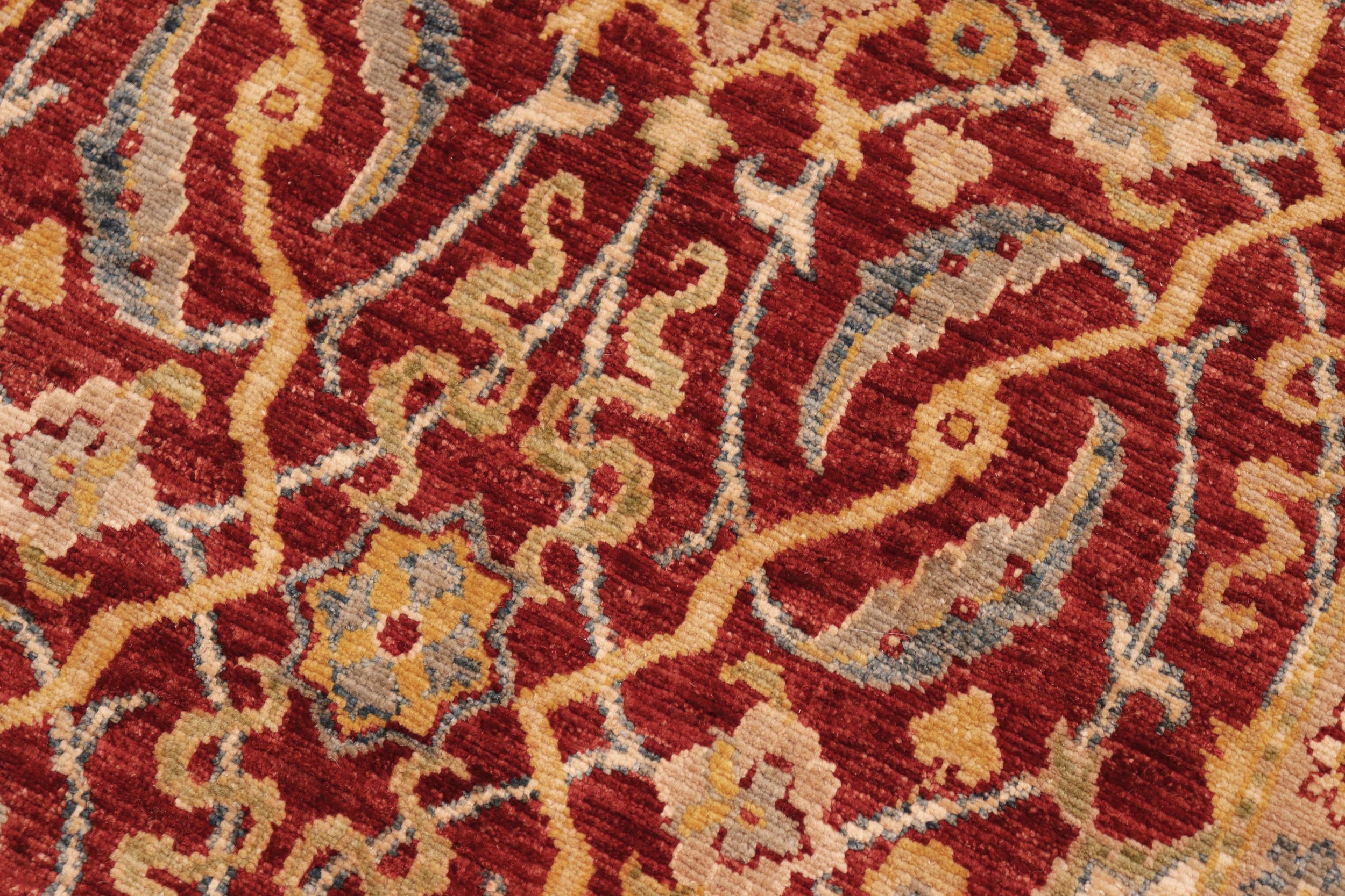 handmade Transitional Kafkaz Rust Blue Hand Knotted RECTANGLE 100% WOOL area rug 8' x 10'