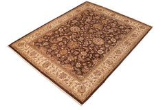 handmade Traditional Kafkaz Brown Beige Hand Knotted RECTANGLE 100% WOOL area rug 8 x 10