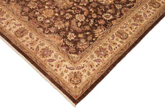 handmade Traditional Kafkaz Brown Beige Hand Knotted RECTANGLE 100% WOOL area rug 8 x 10