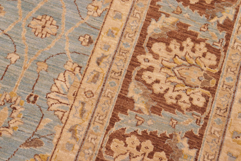 Bohemian Ziegler Gilma Blue/ Brown Wool Rug - 8'1'' x 10'1''