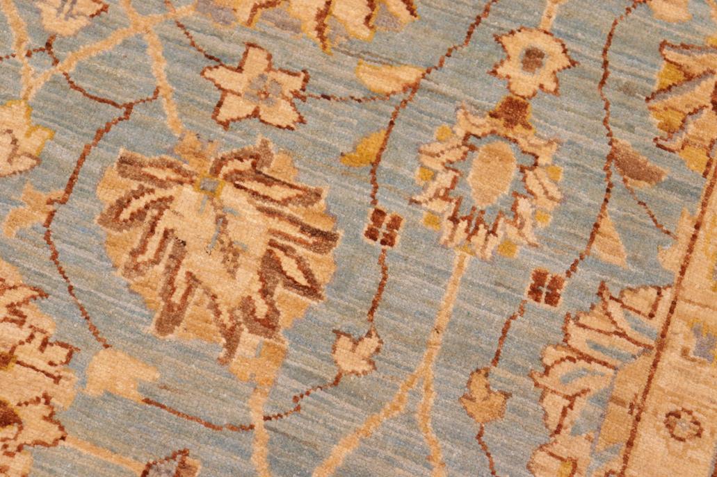 handmade Traditional Kafkaz Lt. Blue Lt. Brown Hand Knotted RECTANGLE 100% WOOL area rug 8 x 10