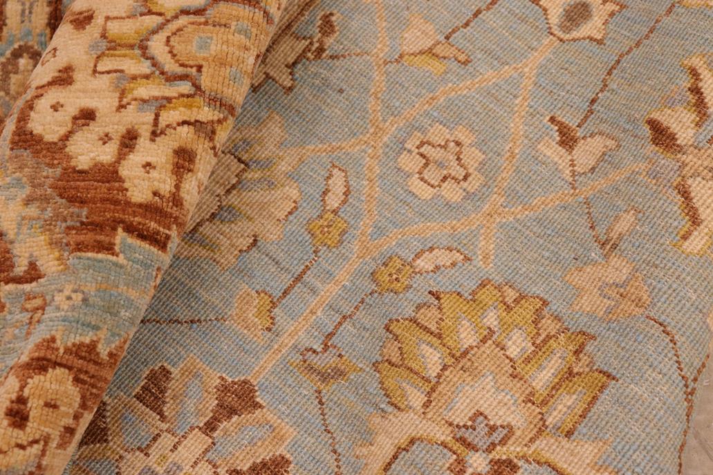 handmade Traditional Kafkaz Lt. Blue Lt. Brown Hand Knotted RECTANGLE 100% WOOL area rug 8 x 10