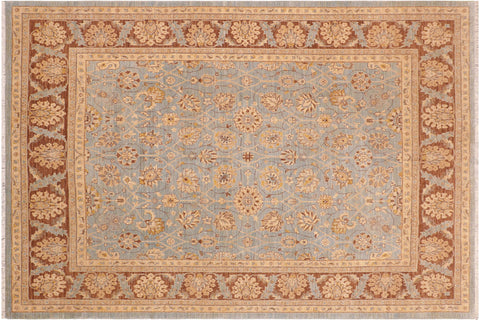 Bohemian Ziegler Gilma Blue/ Brown Wool Rug - 8'1'' x 10'1''