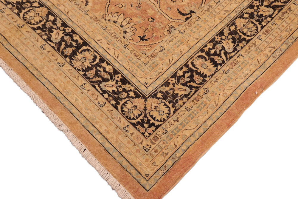 handmade Transitional Kafkaz Brown Charcoal Hand Knotted RECTANGLE 100% WOOL area rug 8x10