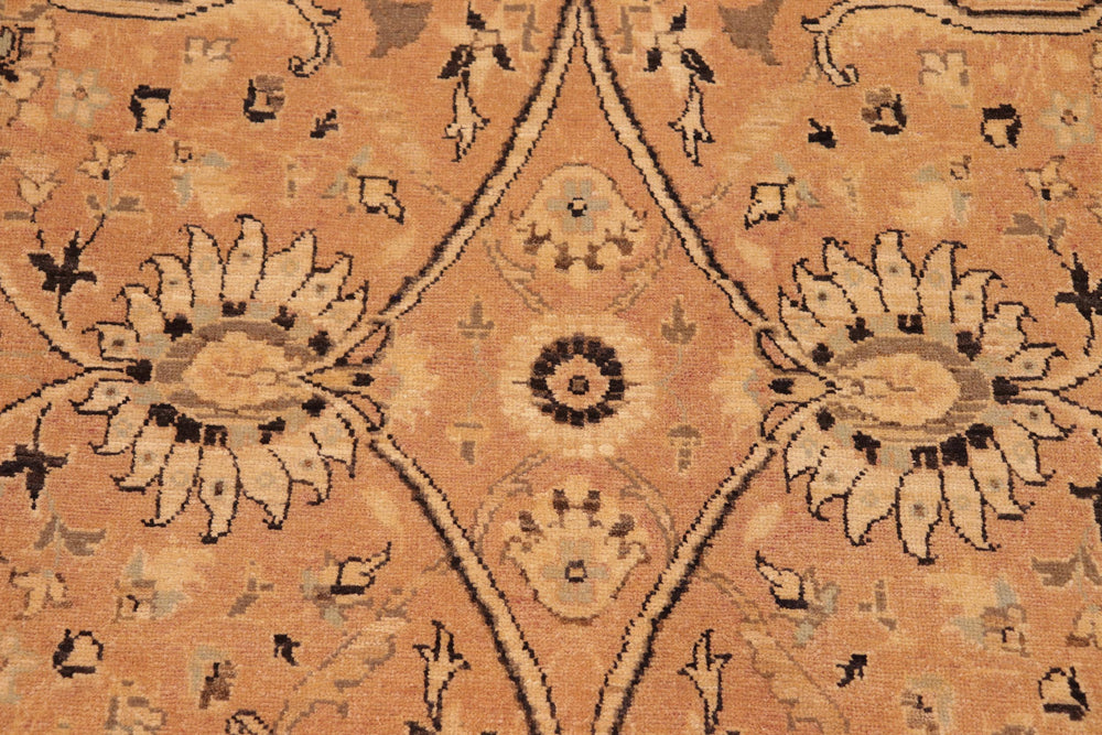 handmade Transitional Kafkaz Brown Charcoal Hand Knotted RECTANGLE 100% WOOL area rug 8x10