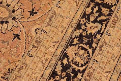 handmade Transitional Kafkaz Brown Charcoal Hand Knotted RECTANGLE 100% WOOL area rug 8x10