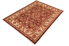 handmade Traditional Kafkaz Brown Ivory Hand Knotted RECTANGLE 100% WOOL area rug 8 x 10