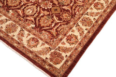 handmade Traditional Kafkaz Brown Ivory Hand Knotted RECTANGLE 100% WOOL area rug 8 x 10