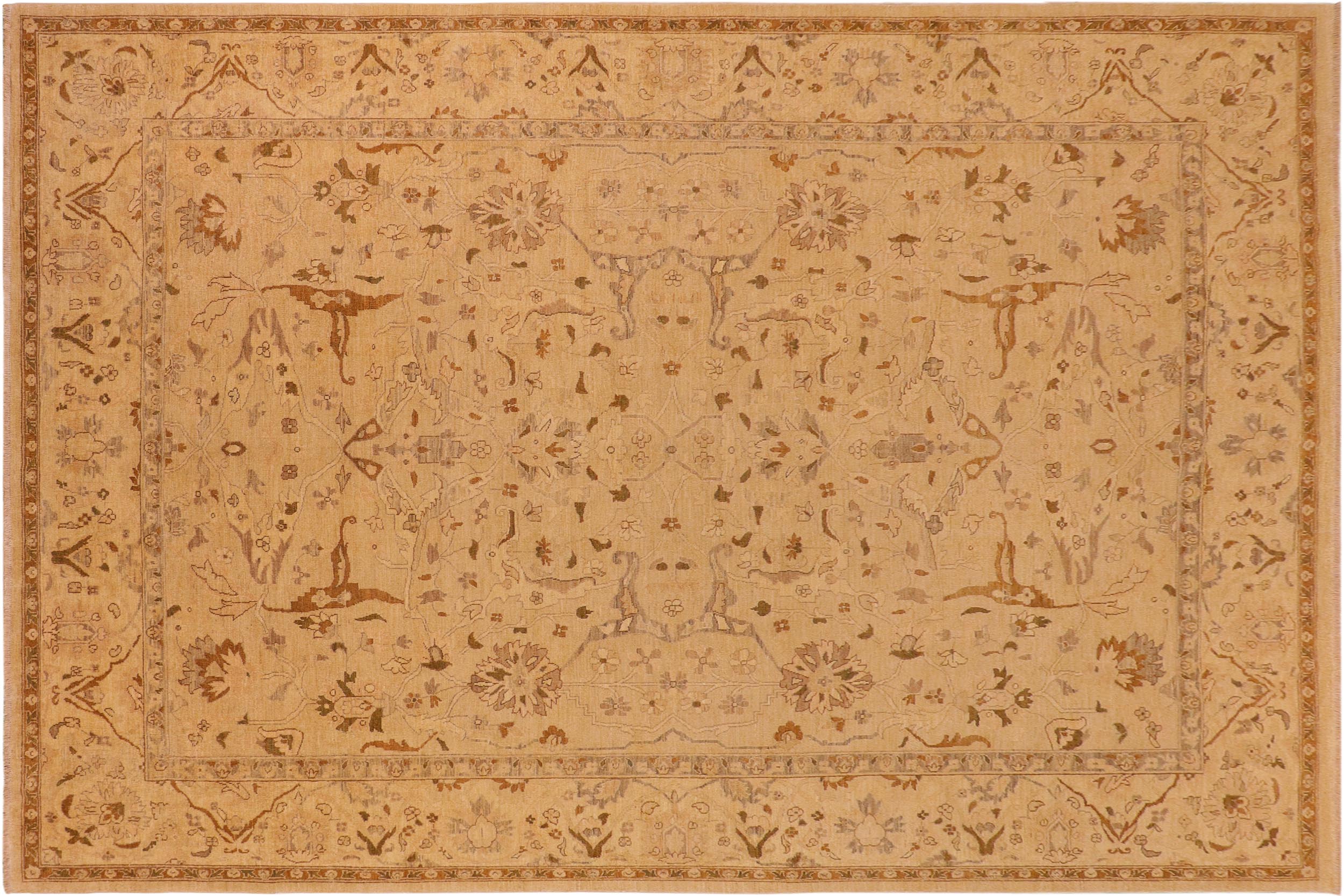 handmade Traditional Antique Tan Brown Hand Knotted RECTANGLE 100% WOOL area rug 10x14