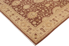 handmade Traditional Kafkaz Brown Tan Hand Knotted RECTANGLE 100% WOOL area rug 10 x 14