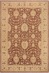 handmade Traditional Kafkaz Brown Tan Hand Knotted RECTANGLE 100% WOOL area rug 10 x 14