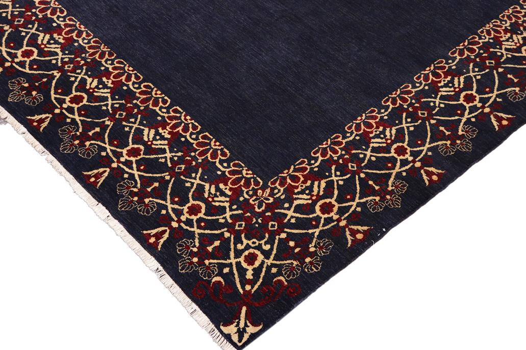 handmade Modern Kafkaz Blue Red Hand Knotted RECTANGLE 100% WOOL area rug 9 x 12