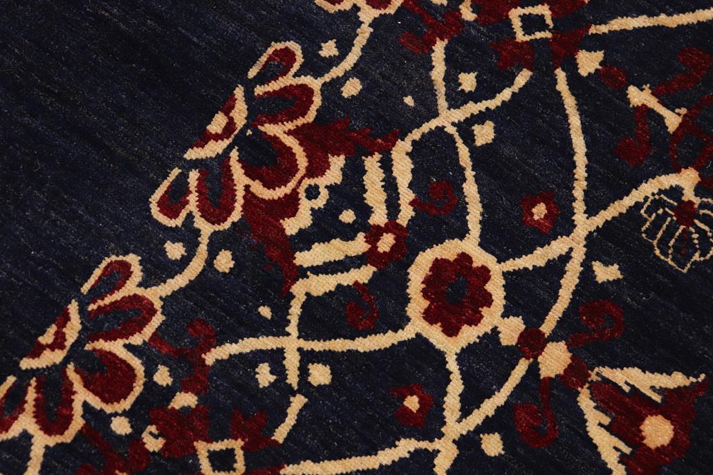 handmade Modern Kafkaz Blue Red Hand Knotted RECTANGLE 100% WOOL area rug 9 x 12