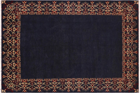 Chic Ziegler Florinda Blue/Red Wool Rug - 9'3'' x 12'4''