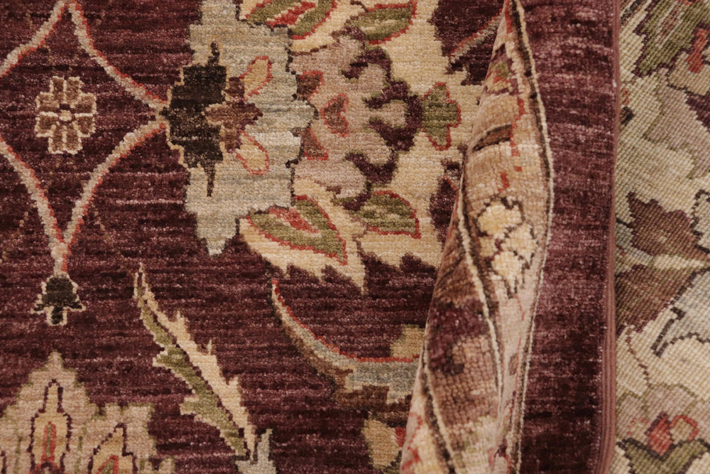 handmade Traditional Kafkaz Brown Beige Hand Knotted RECTANGLE 100% WOOL area rug 9x12