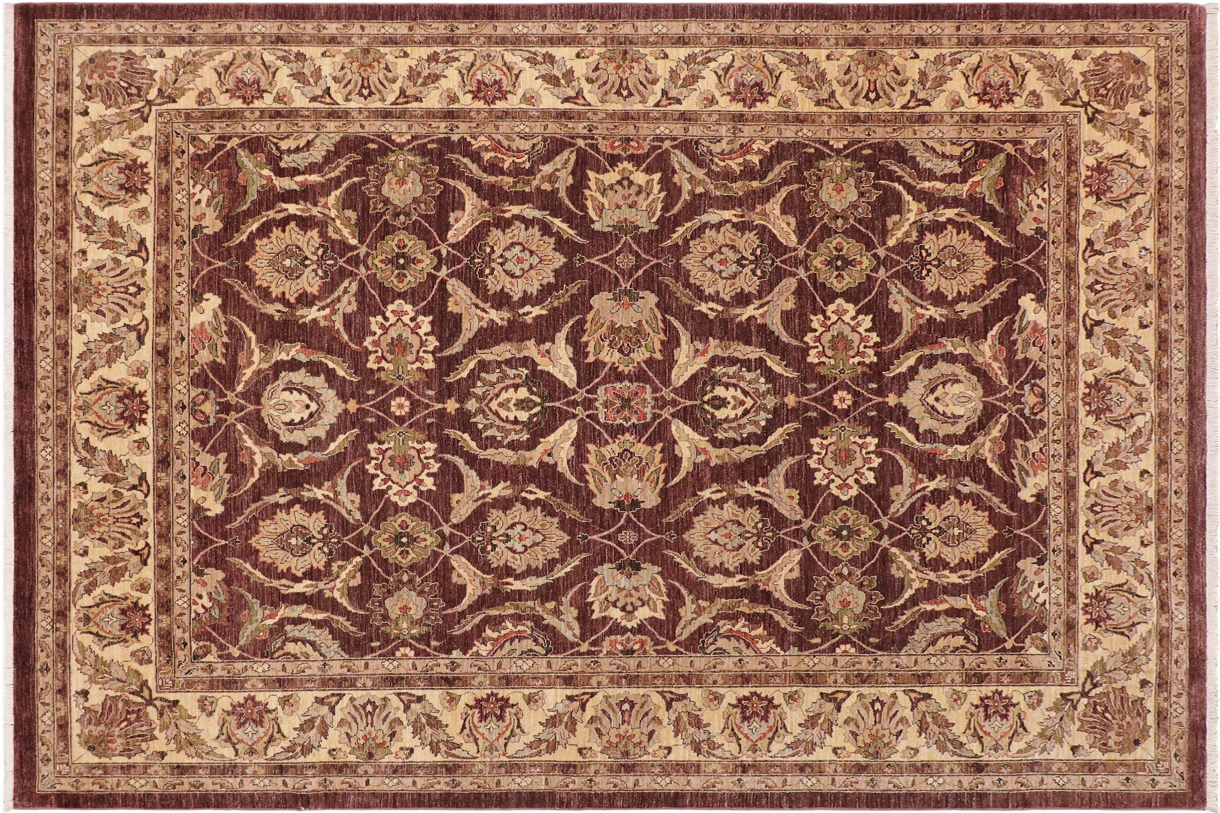 handmade Traditional Kafkaz Brown Beige Hand Knotted RECTANGLE 100% WOOL area rug 9x12