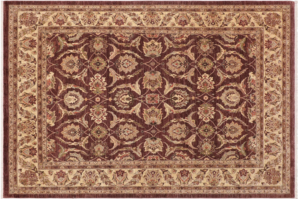 handmade Traditional Kafkaz Brown Beige Hand Knotted RECTANGLE 100% WOOL area rug 9x12