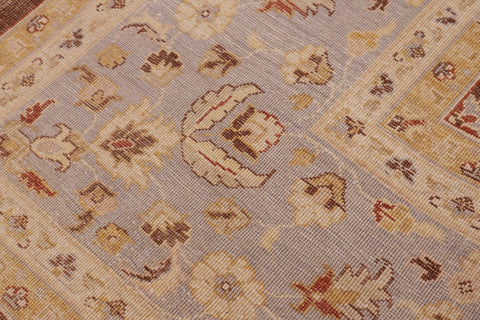 handmade Transitional Kafkaz Brown Gray Hand Knotted RECTANGLE 100% WOOL area rug 9' x 11'