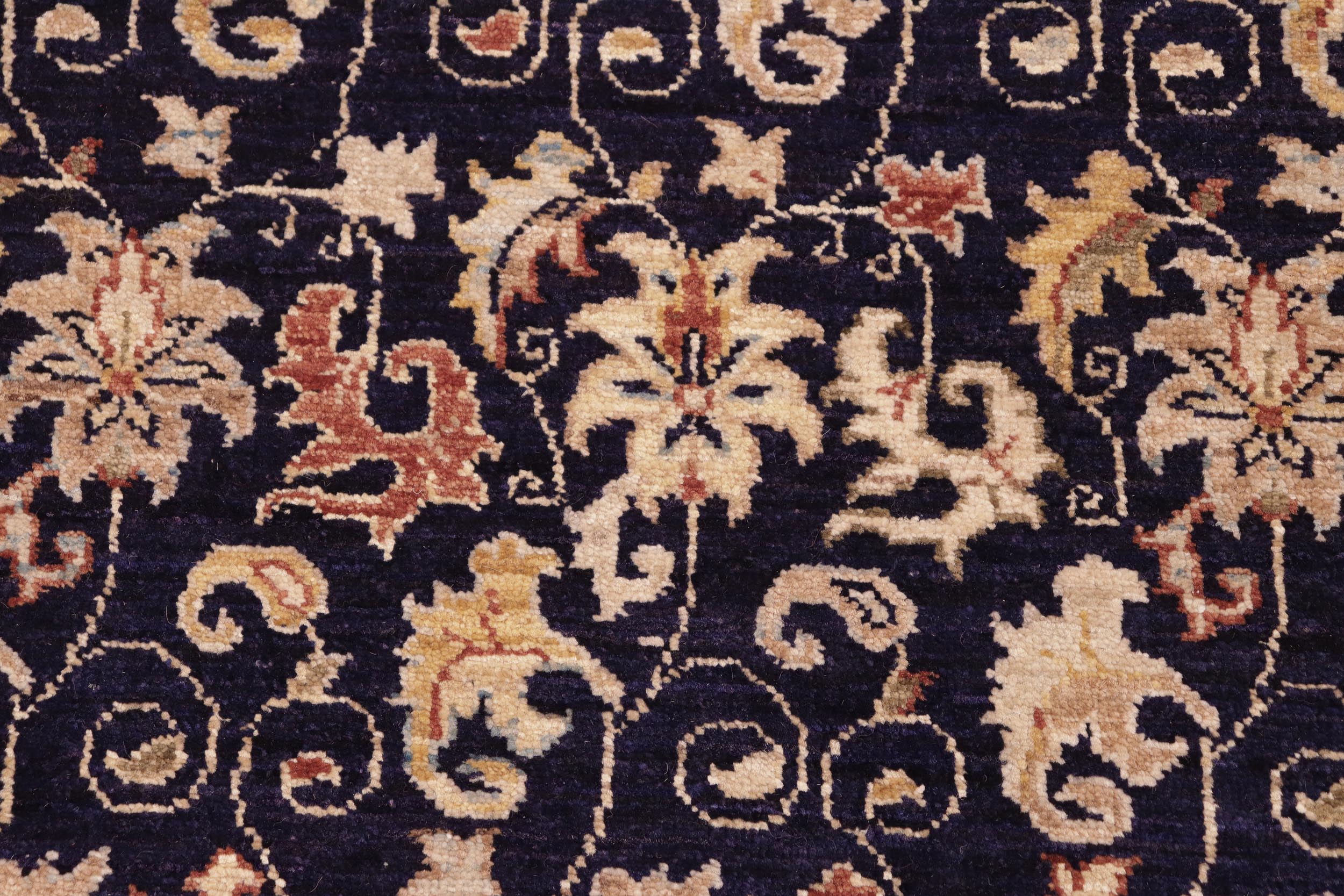 handmade Transitional Kafkaz Blue Beige Hand Knotted RECTANGLE 100% WOOL area rug 6' x 9'