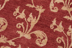 handmade Modern Kafkaz Red Gold Hand Knotted RECTANGLE 100% WOOL area rug 5' x 8'