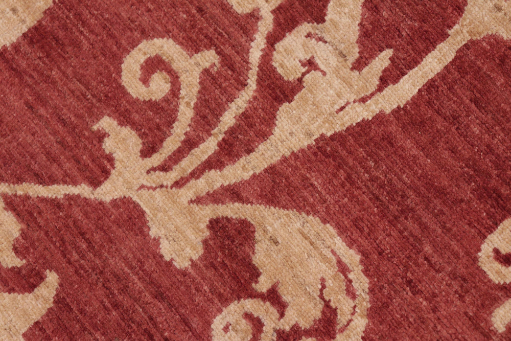 handmade Modern Kafkaz Red Gold Hand Knotted RECTANGLE 100% WOOL area rug 5' x 8'