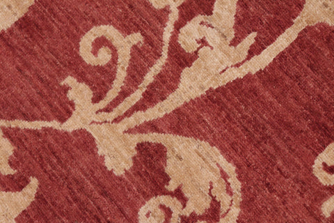 handmade Modern Kafkaz Red Gold Hand Knotted RECTANGLE 100% WOOL area rug 5' x 8'