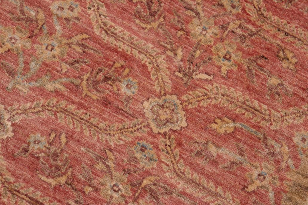 handmade Transitional Kafkaz Pink Green Hand Knotted RECTANGLE 100% WOOL area rug 6 x 9