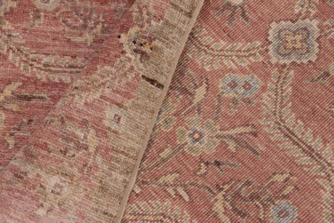 handmade Modern Kafkaz Pink Green Hand Knotted RECTANGLE 100% WOOL area rug 6' x 9'
