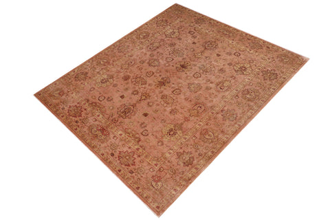 handmade Traditional Kafkaz Dark Tan Dark Tan Hand Knotted RECTANGLE 100% WOOL area rug 10' x 14'