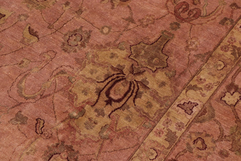 handmade Traditional Kafkaz Dark Tan Dark Tan Hand Knotted RECTANGLE 100% WOOL area rug 10' x 14'