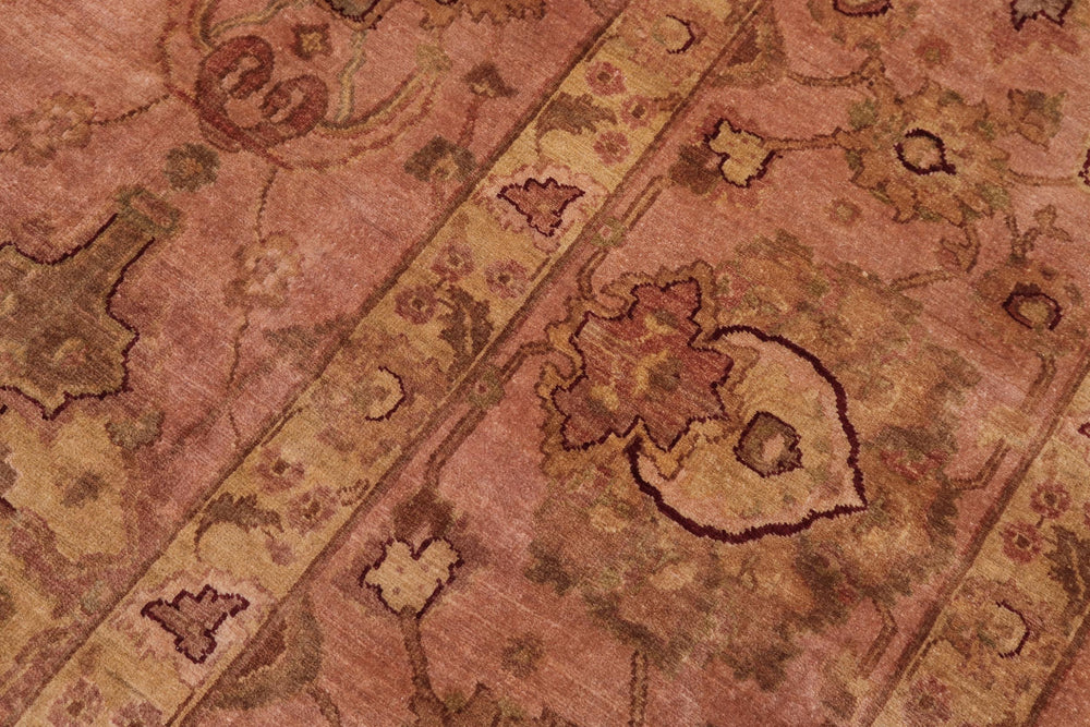 handmade Traditional Kafkaz Dark Tan Dark Tan Hand Knotted RECTANGLE 100% WOOL area rug 10' x 14'