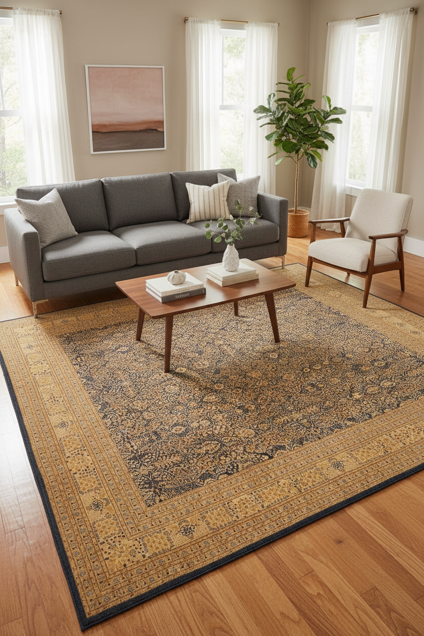 handmade Transitional Tabriz Lt. Blue Ivory Hand Knotted RECTANGLE 100% WOOL area rug 10x14
