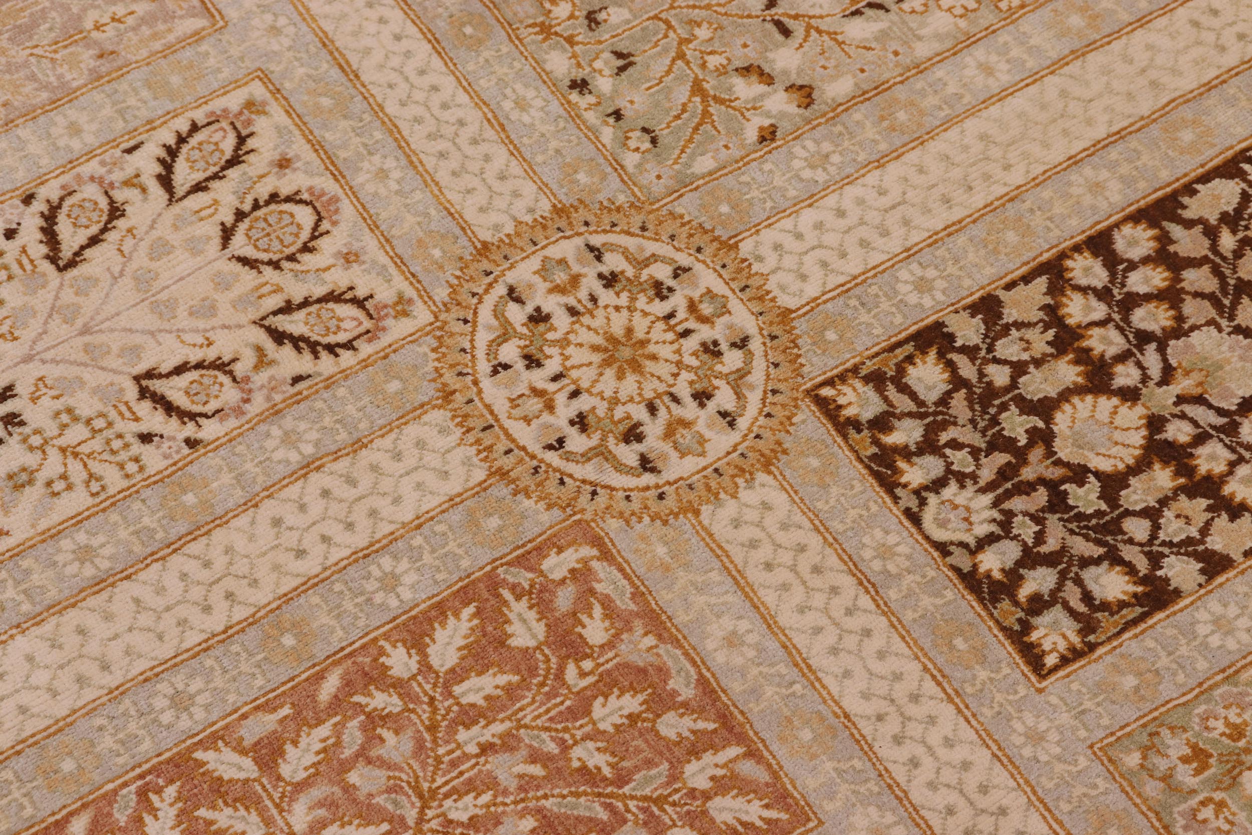 handmade Transitional Design Gold Gold Hand Knotted RECTANGLE 100% WOOL area rug 10' x 14'