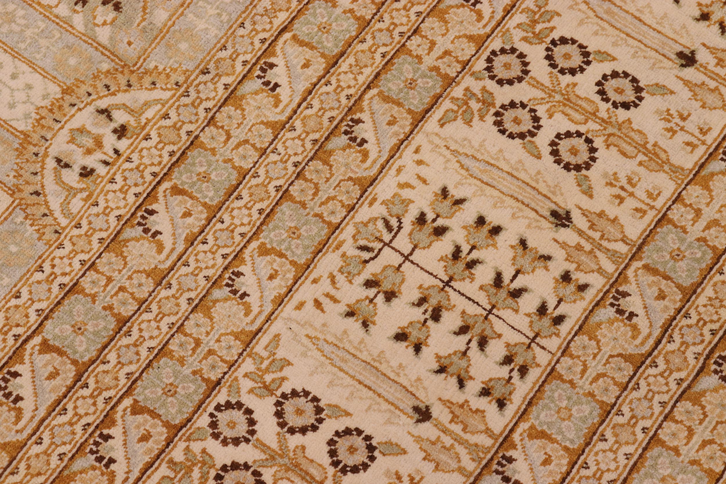 handmade Transitional Design Gold Gold Hand Knotted RECTANGLE 100% WOOL area rug 10' x 14'